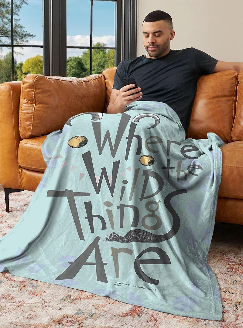 Where The Wild Things Are In The Leaves 40x50" Silk Touch Throw Blanket