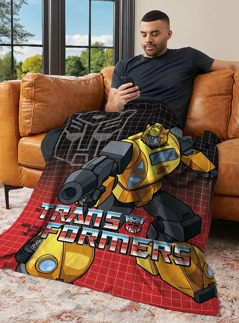 Transformers G1 Grid Bumblebee 40x50" Silk Touch Throw Blanket
