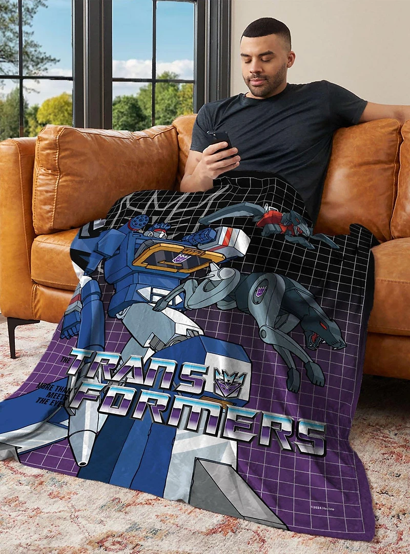 Transformers G1 Grid Soundwave 40x50" Silk Touch Throw Blanket