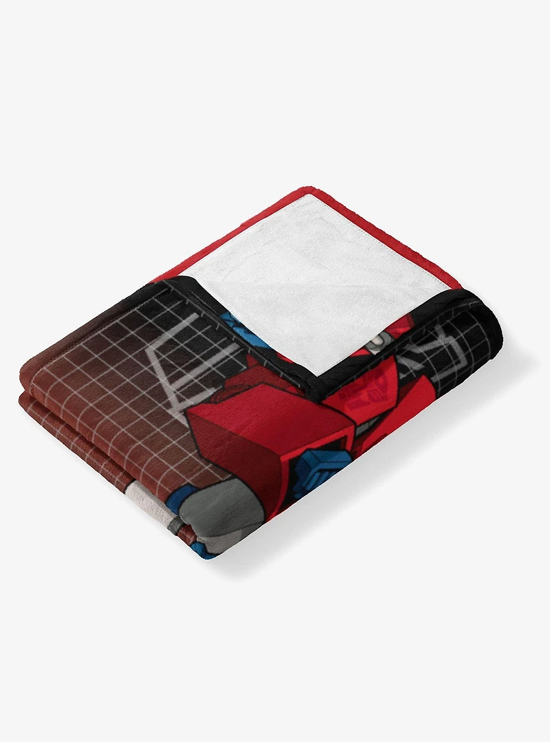 Transformers G1 Grid Optimus Prime 40x50" Silk Touch Throw Blanket