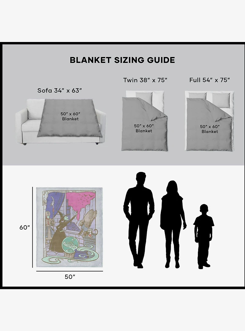 The Wizard of Oz Wicked Witch 50x60" Silk Touch Throw Blanket