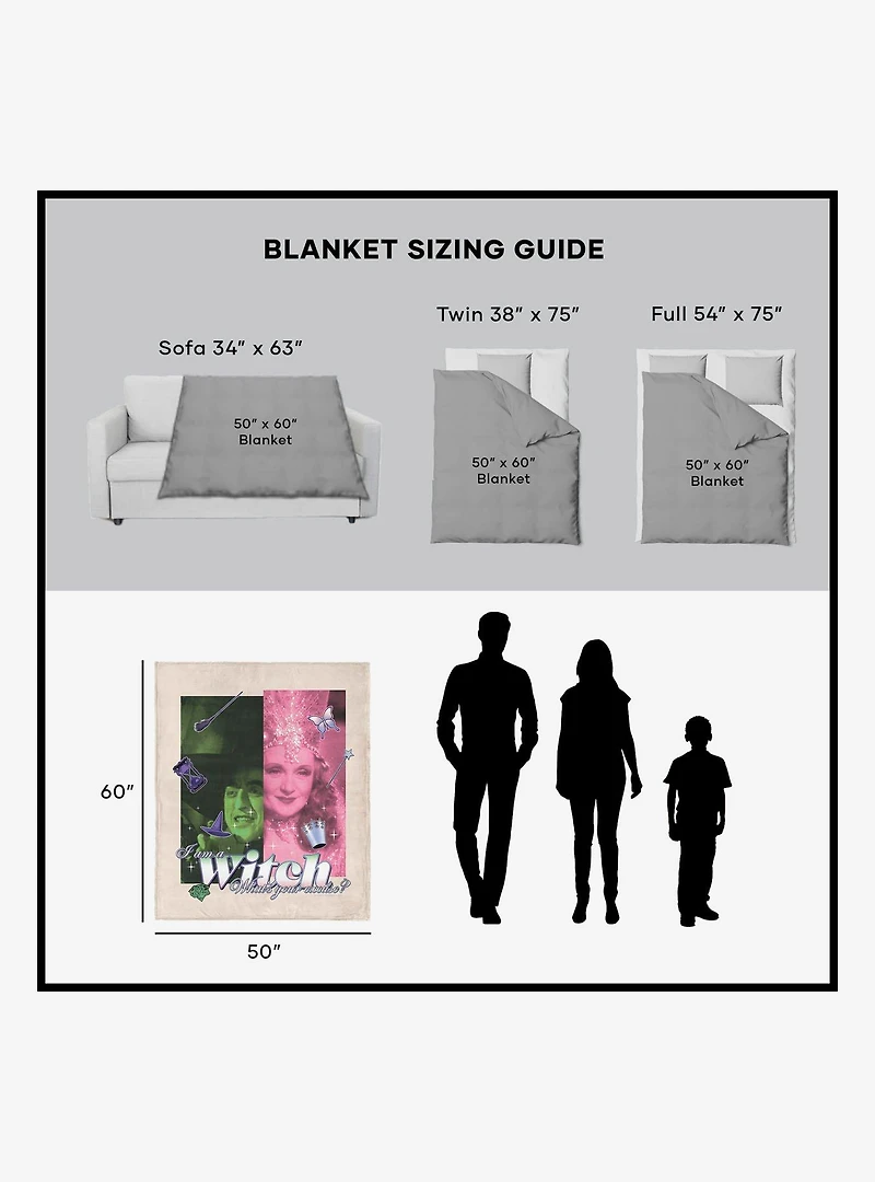 The Wizard of Oz What's Your Excuse 50x60" Silk Touch Throw Blanket