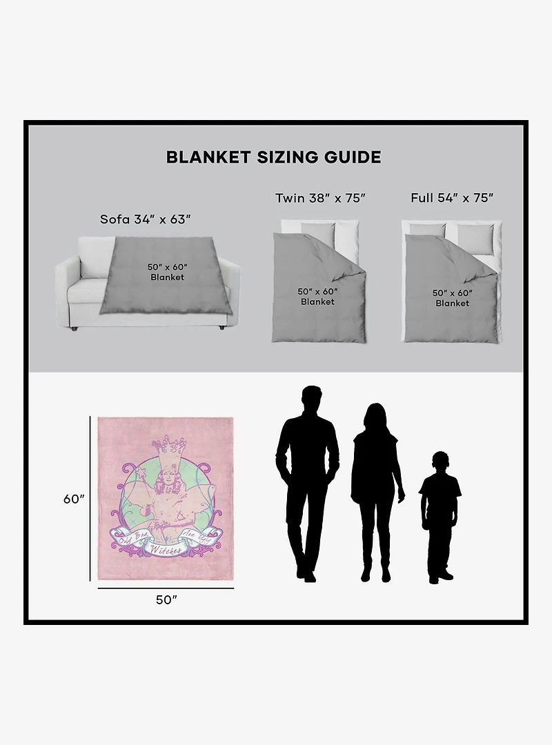 The Wizard of Oz Glinda Pattern 50x60" Silk Touch Throw Blanket