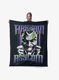 DC Comics Arkham Asylum Silk Touch Sherpa Throw Blanket