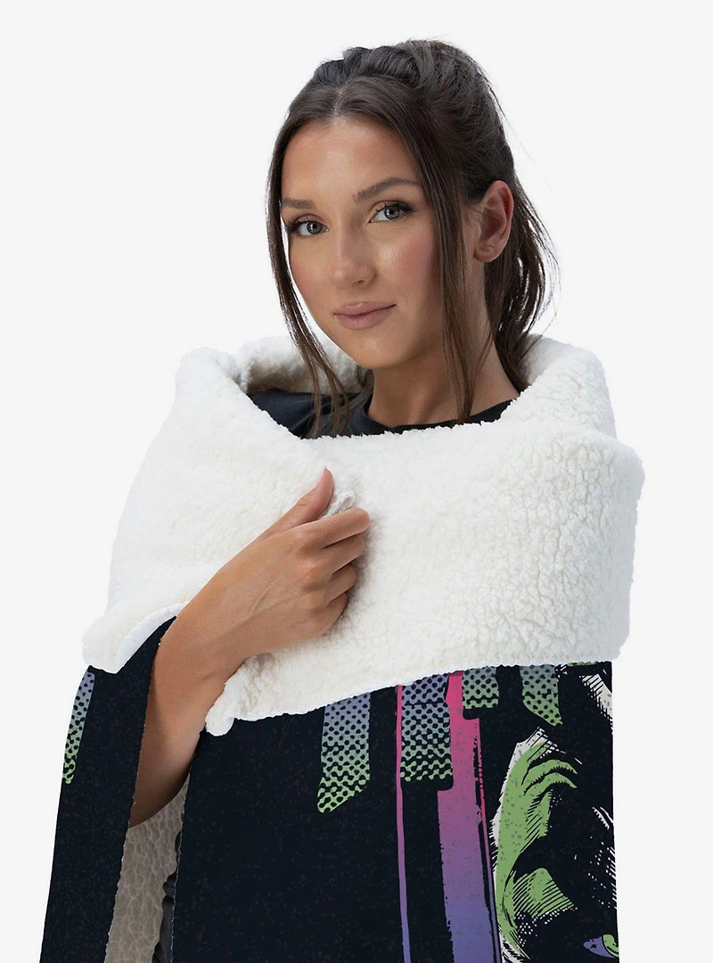 DC Comics Arkham Asylum Silk Touch Sherpa Throw Blanket