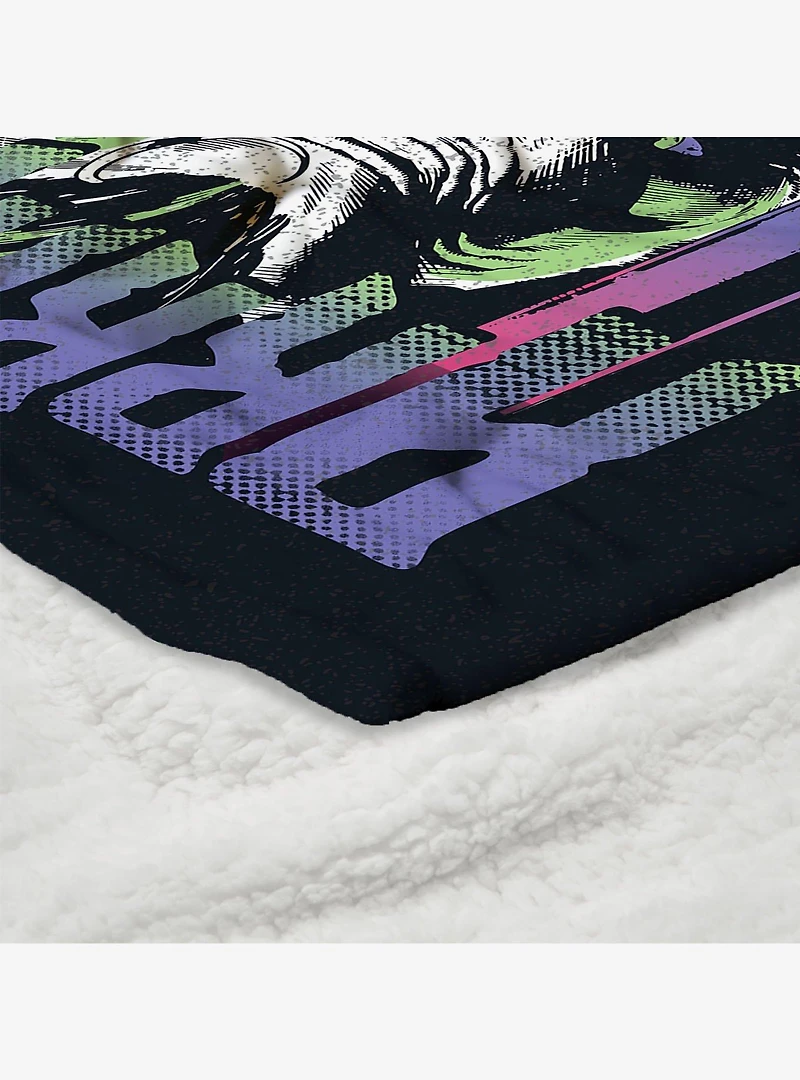 DC Comics Arkham Asylum Silk Touch Sherpa Throw Blanket