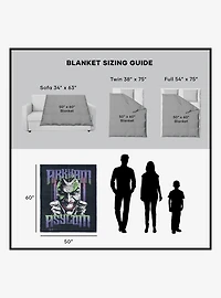 DC Comics Arkham Asylum Silk Touch Sherpa Throw Blanket