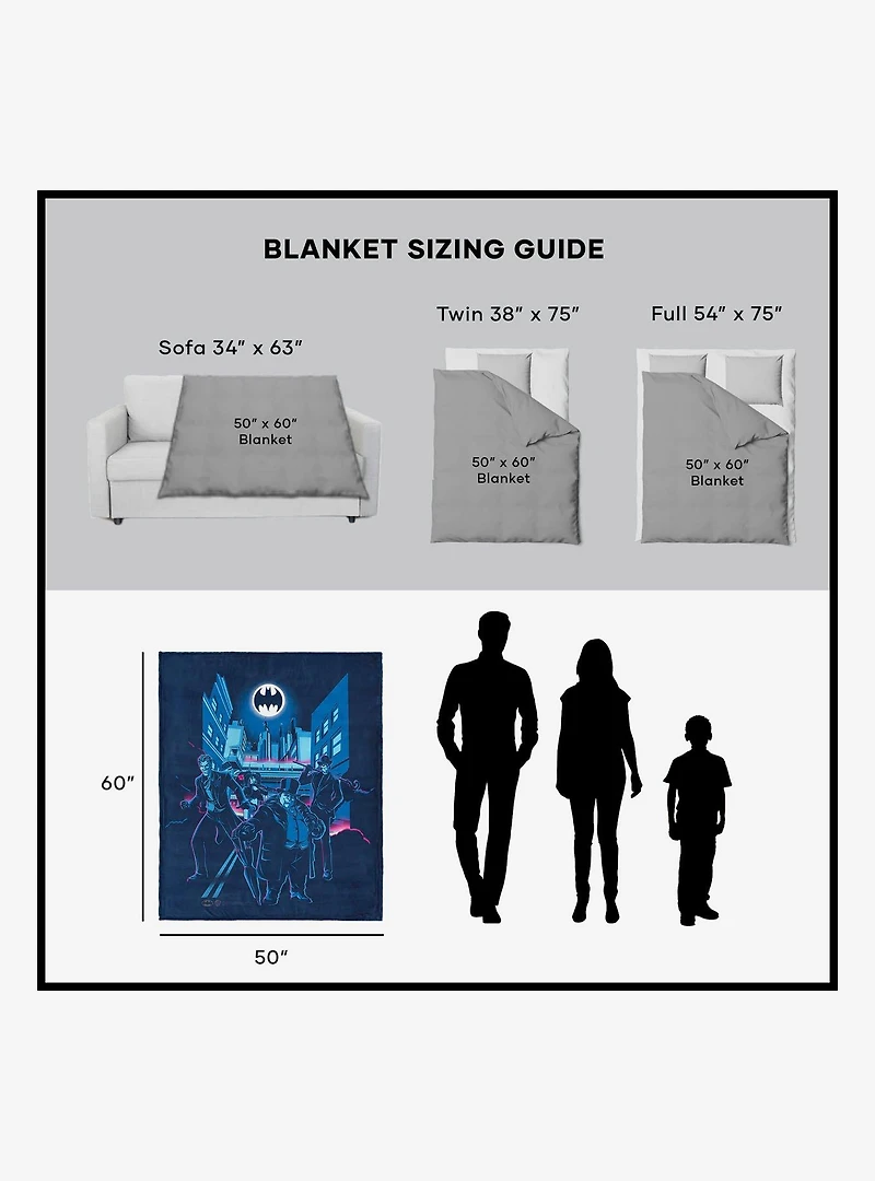 DC Comics Batman Villains Silk Touch Sherpa Throw Blanket