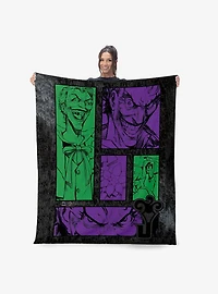 DC Comics Gotham Grin Silk Touch Sherpa Throw Blanket