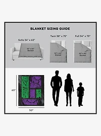 DC Comics Gotham Grin Silk Touch Sherpa Throw Blanket