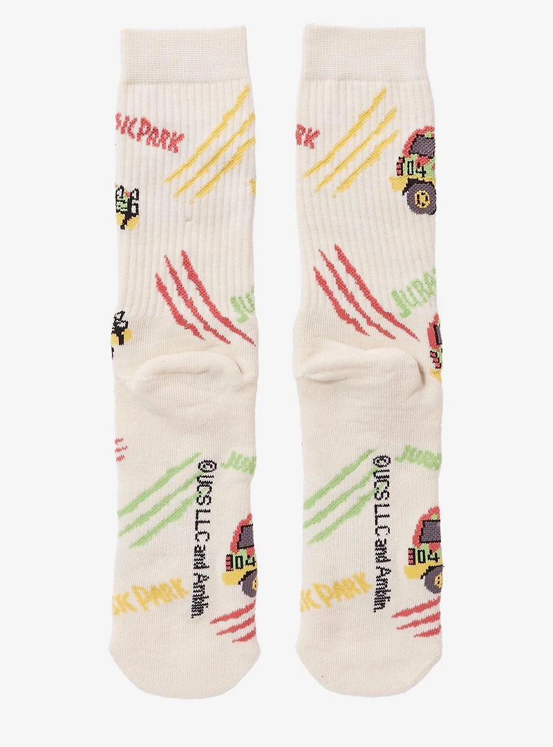 Jurassic Park Jeeps Allover Print Crew Socks - BoxLunch Exclusive