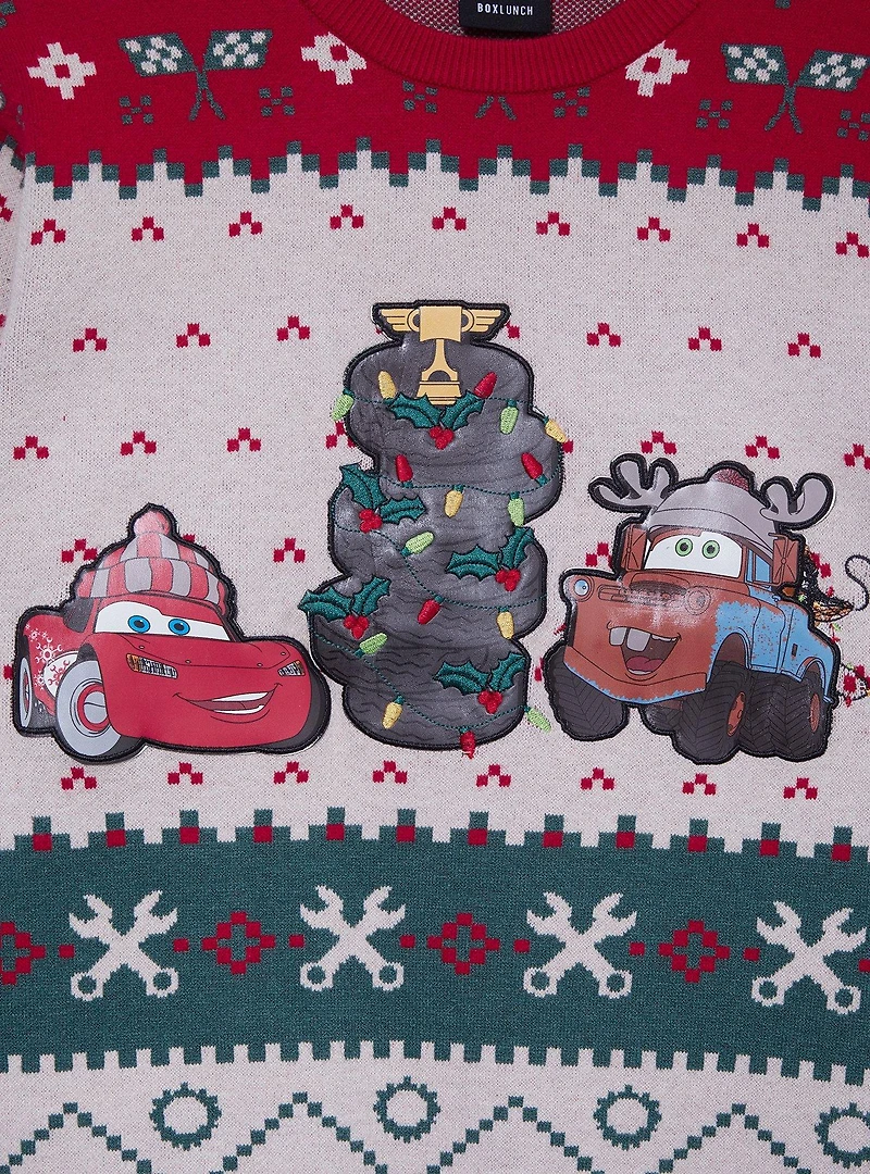 Disney Pixar Cars Lightning McQueen & Mater Holiday Sweater — BoxLunch Exclusive