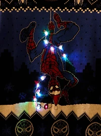 Marvel Spider-Man Light-Up Holiday Sweater - BoxLunch Exclusive