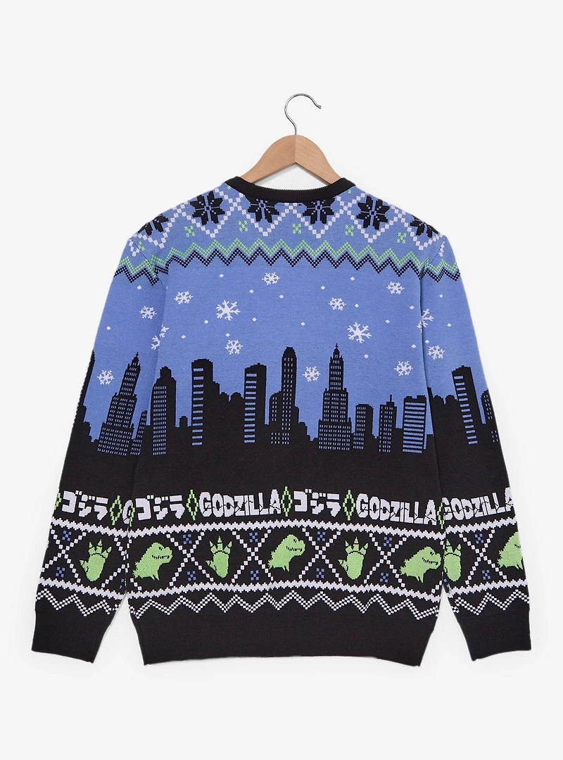 Godzilla City Scene Holiday Sweater - BoxLunch Exclusive