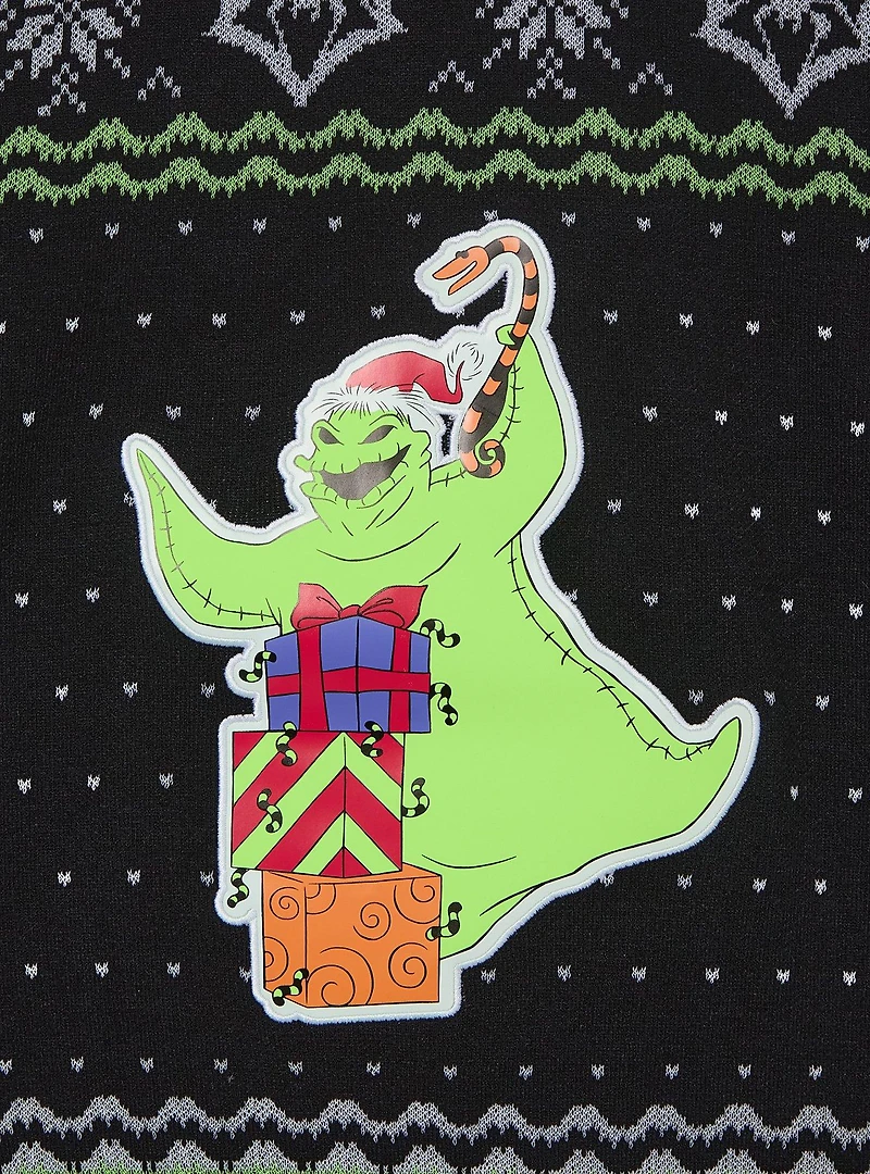 Disney The Nightmare Before Christmas Oogie Boogie Glow-in-the-Dark Holiday Sweater — BoxLunch Exclusive