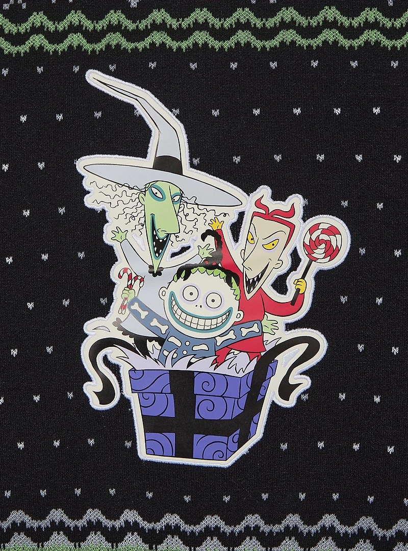Disney The Nightmare Before Christmas Oogie Boogie Glow-in-the-Dark Holiday Sweater — BoxLunch Exclusive
