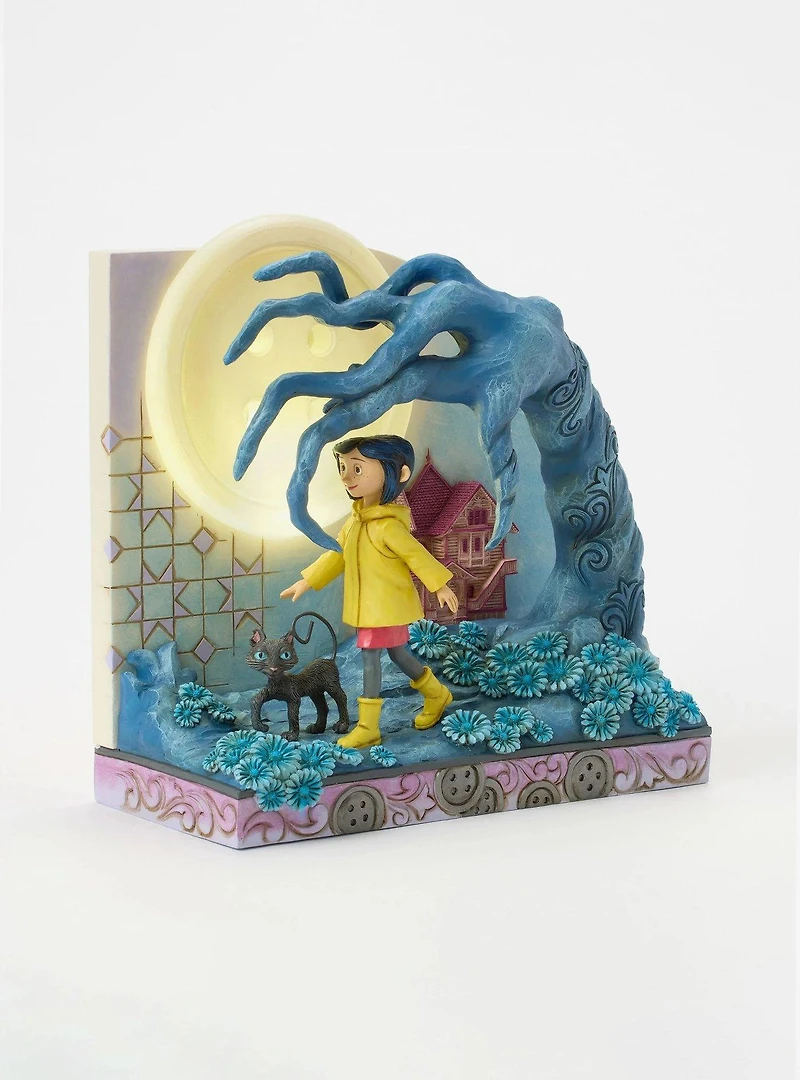 Enesco Coraline Heartwood Creek Coraline & Claw Tree (Jim Shore) Light-Up Figure