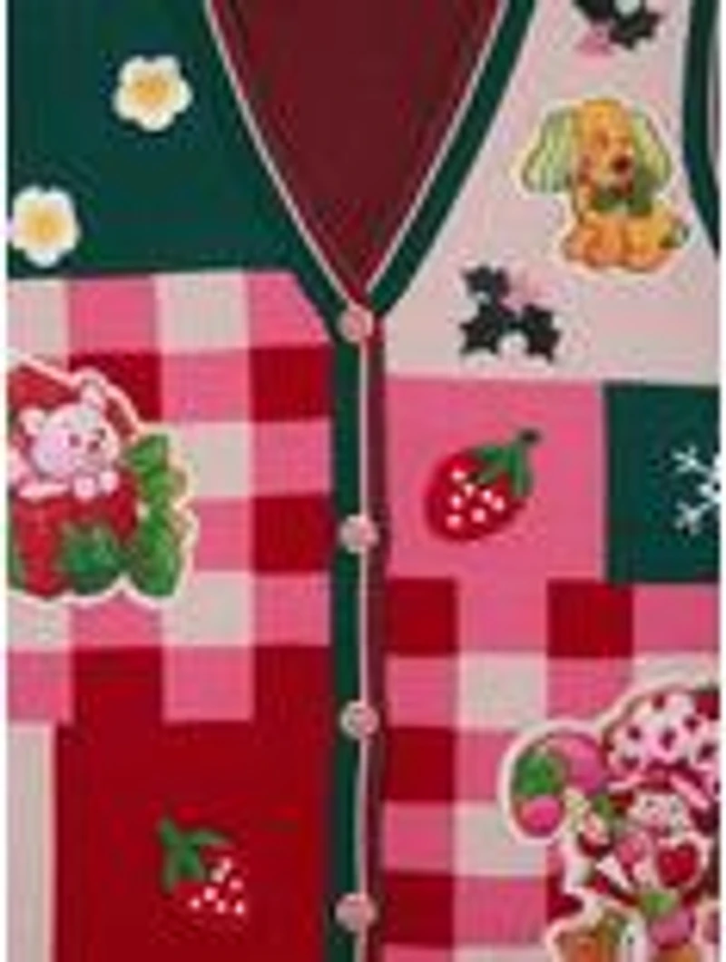 Strawberry Shortcake Holiday Patchwork Women's Sweater Vest - BoxLunch Exclusive