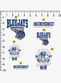 Creighton Bluejays Basketball Fan 100Ct Sticker Pack