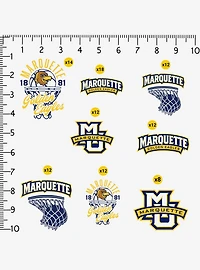Marquette Golden Eagles Basketball 100Ct Sticker Pack