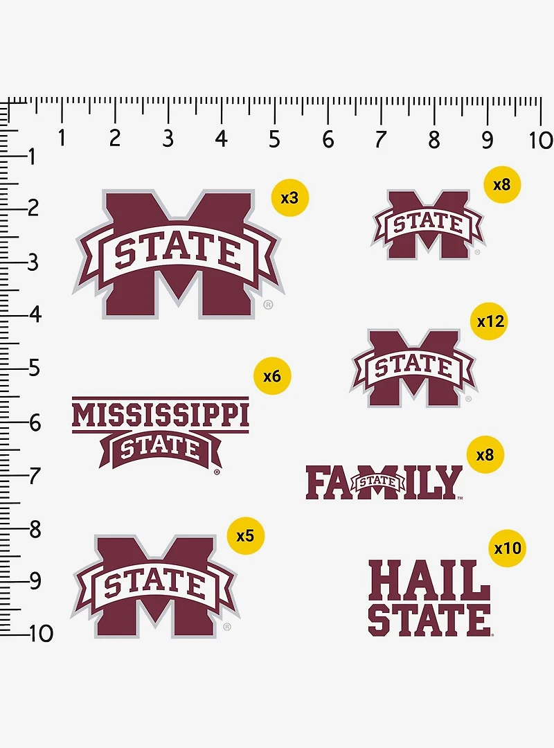 Mississippi State Bulldogs 100Ct Sticker Pack