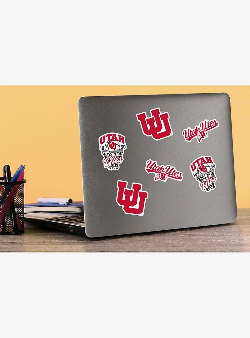 Utah Utes Basketball 100Ct Sticker Pack