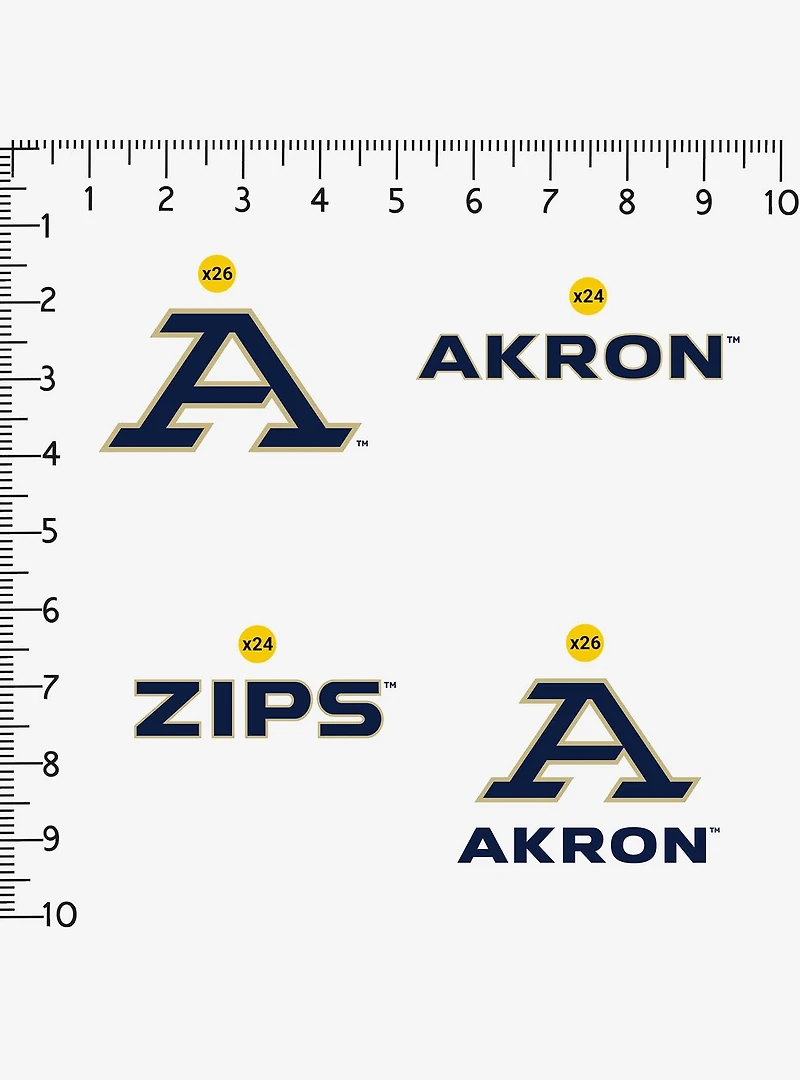 University Of Akron 100Ct Sticker Pack