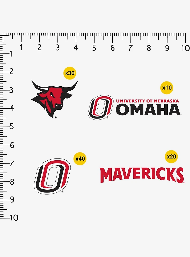 University Of Nebraska At Omaha Mavericks 100Ct Sticker Pack