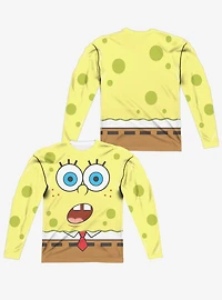 SpongeBob SquarePants Surprise Face Long Sleeve Sublimated T-Shirt