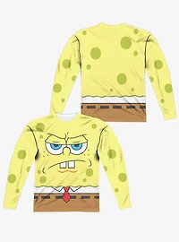 SpongeBob SquarePants Angry Face Long Sleeve Sublimated T-Shirt