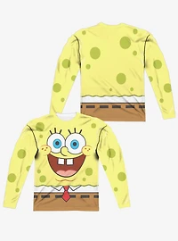 SpongeBob SquarePants Goofy Face Long Sleeve Sublimated T-Shirt