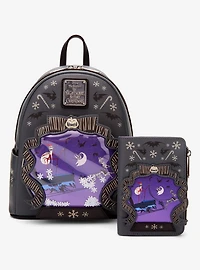 Loungefly Disney The Nightmare Before Christmas Sleigh Ride Snow Globe Glow-in-the-Dark Mini Backpack - BoxLunch Exclusive