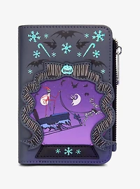 Loungefly Disney The Nightmare Before Christmas Sleigh Ride Glow-in-the-Dark Wallet - BoxLunch Exclusive