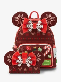 Loungefly Disney Minnie Mouse Sweater Holiday Mini Backpack — BoxLunch Exclusive