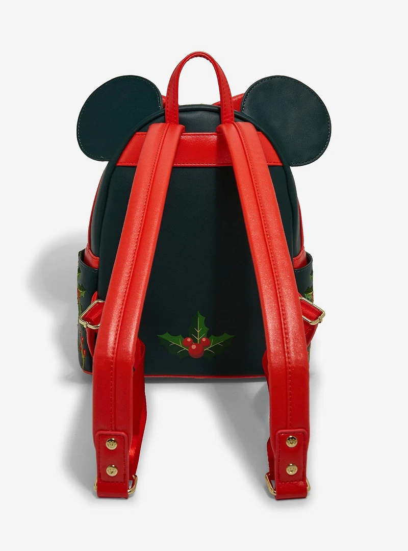 Loungefly Disney Minnie Mouse Holiday Holly Ears Mini Backpack - BoxLunch Exclusive