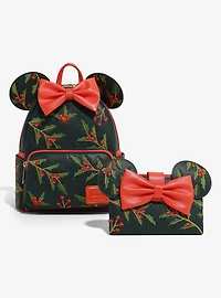 Loungefly Disney Minnie Mouse Holiday Holly Ears Mini Backpack - BoxLunch Exclusive