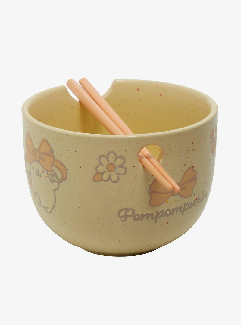 Sanrio Pompompurin Paw Prints Wax Resist Ramen Bowl Set — BoxLunch Exclusive