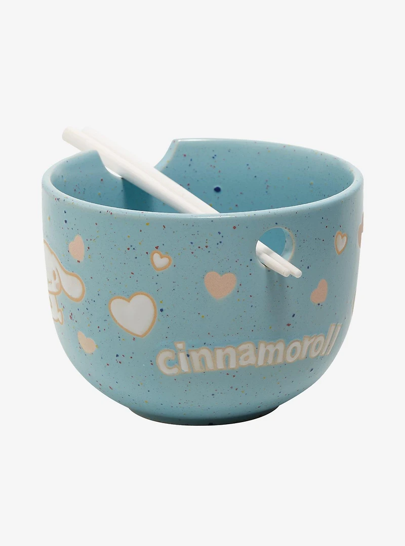 Sanrio Cinnamoroll Hearts Wax Resist Ramen Bowl Set — BoxLunch Exclusive