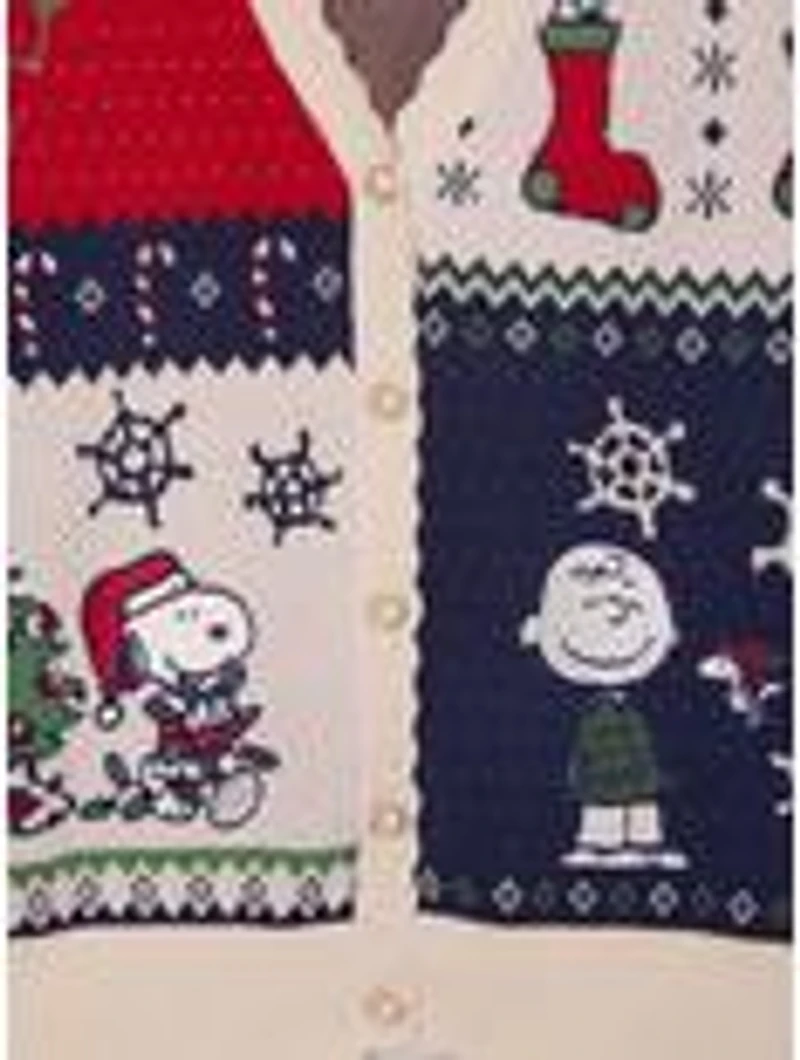 Peanuts Holiday Patchwork Women's Cardigan - BoxLunch Exclusive