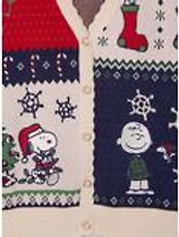 Peanuts Holiday Patchwork Women's Plus Cardigan - BoxLunch Exclusive