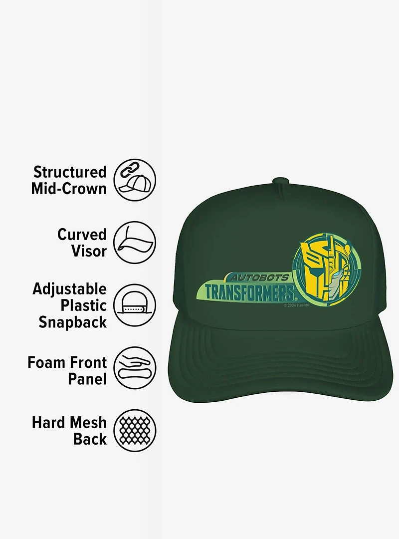 Transformers Split Face Bumblebee Foam Trucker Hat