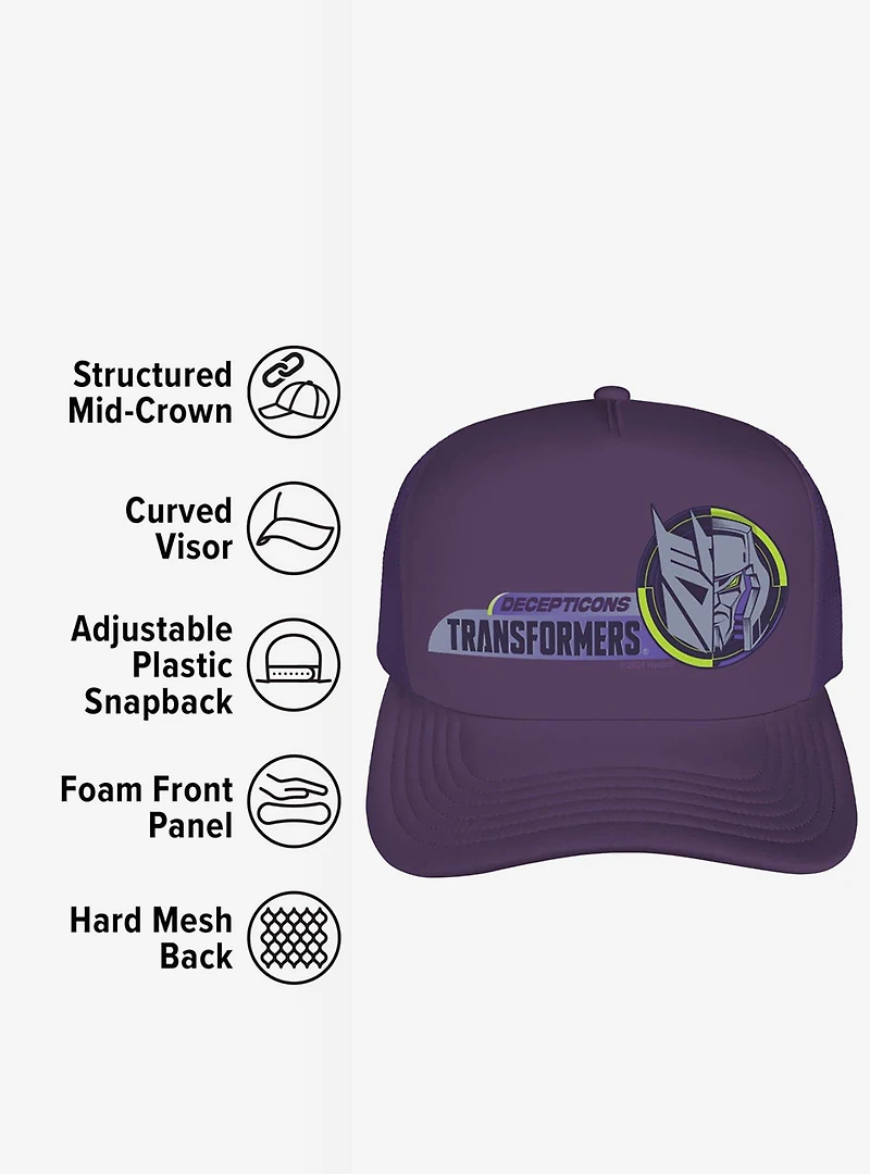 Transformers Split Face Megatron Foam Trucker Hat