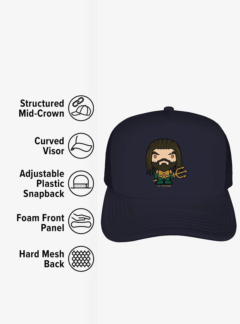 Aquaman Movie Cute Chibi Character Foam Trucker Hat