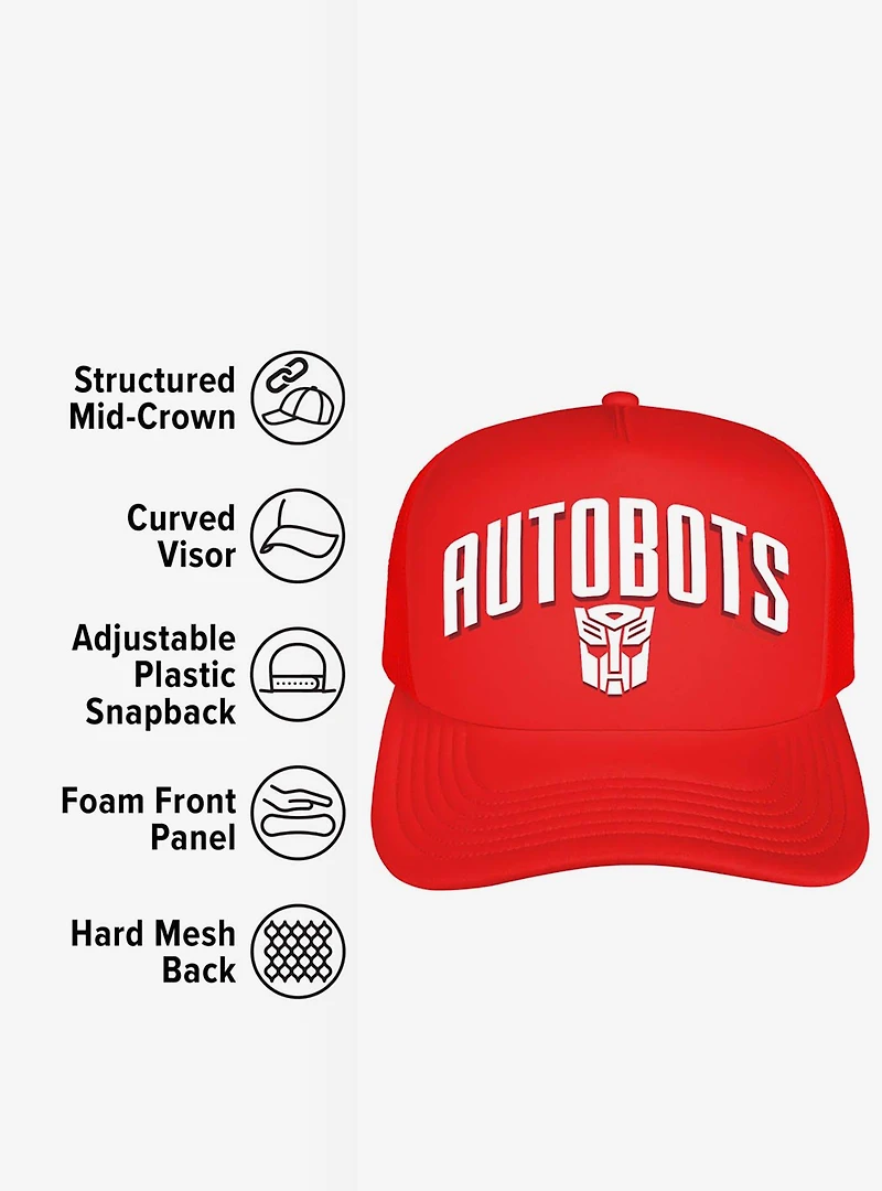 Transformers Autobots Arched Foam Trucker Hat