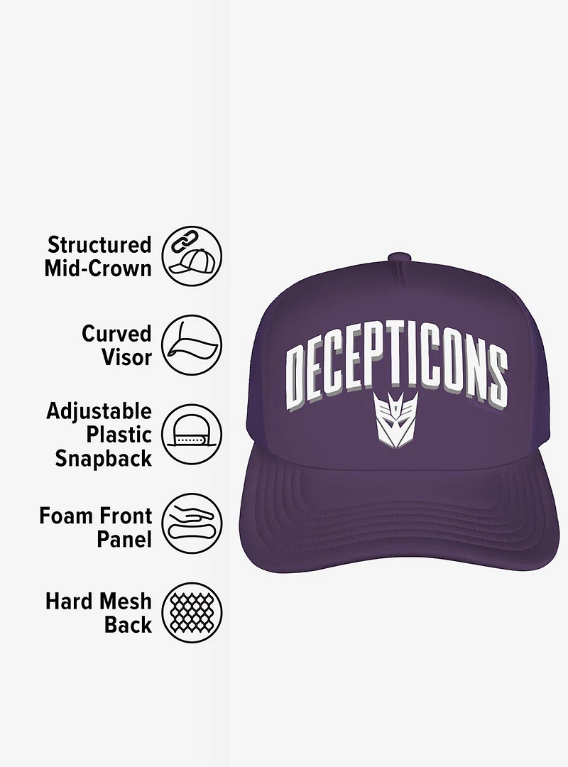 Transformers Decepticon Arched Foam Trucker Hat