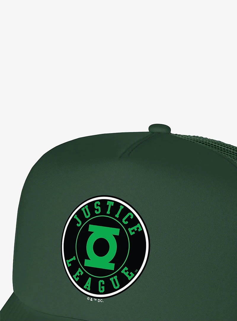 Justice League Green Lantern Athletic Logo Foam Trucker Hat