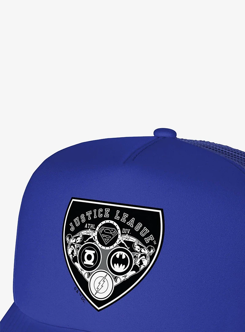 Justice League Athletic Shield Logo Foam Trucker Hat