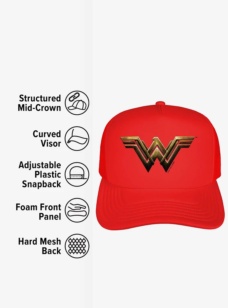 Justice League Wonder Woman Logo Foam Trucker Hat