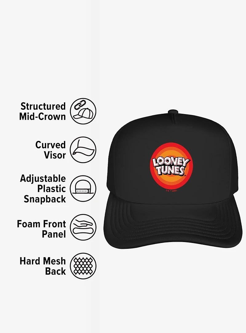 Looney Tunes Circle Logo Foam Trucker Hat