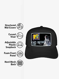 MTV Moon Person Flag Foam Trucker Hat